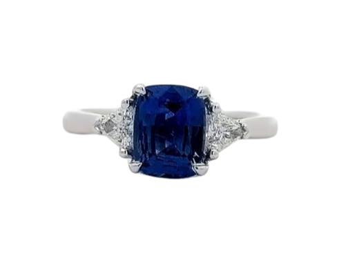 Royal Intense Blue Sapphire , Cushion shaped
