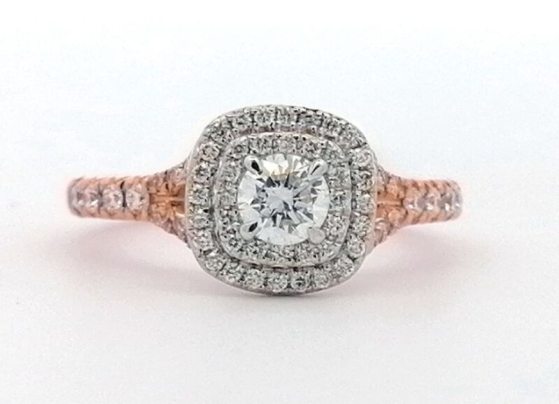 dubbele halo ring kussen stijl