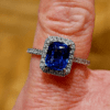 sapphire royal blue with halo