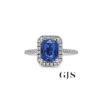 cushion cut royal blue sapphire