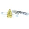 Fancy Yellow Pear Diamond Ring & Band | Custom Set