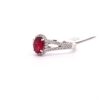 Oval Ruby Halo Ring in 18k White Gold with Diamond Split Shank – 0.91ct Ruby, 0.36ct D–E VVS Diamonds, Geretti Sablon Brussels