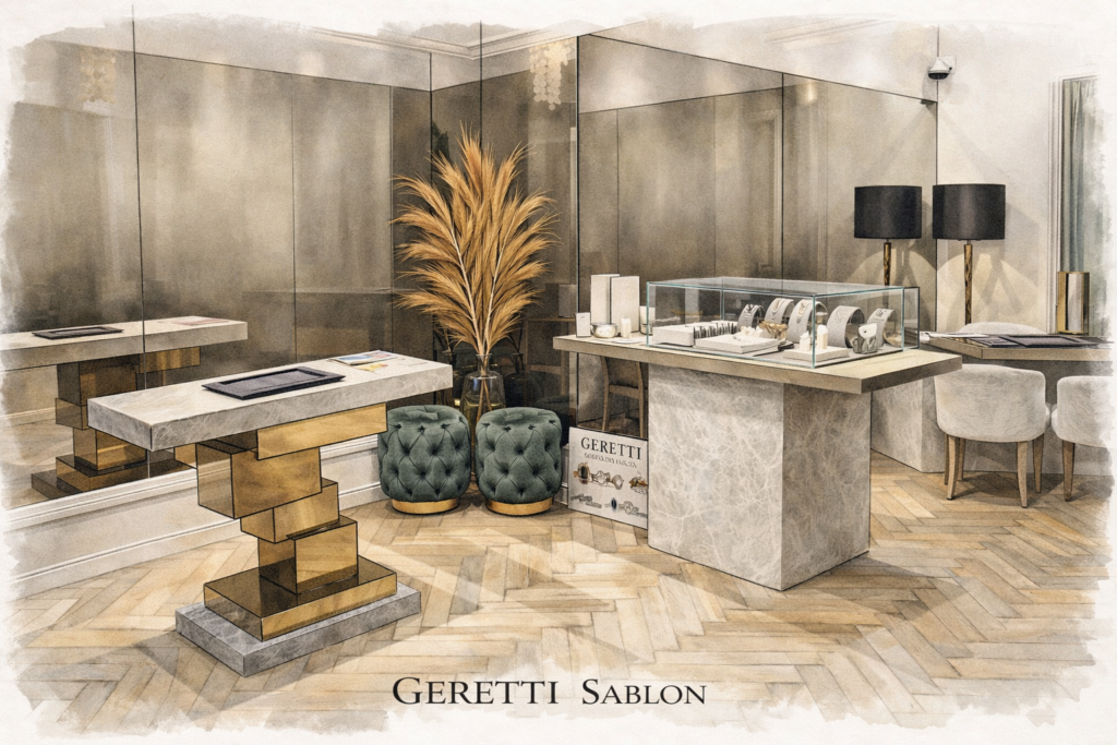 Boutique Geretti Sablon intérieure élégante