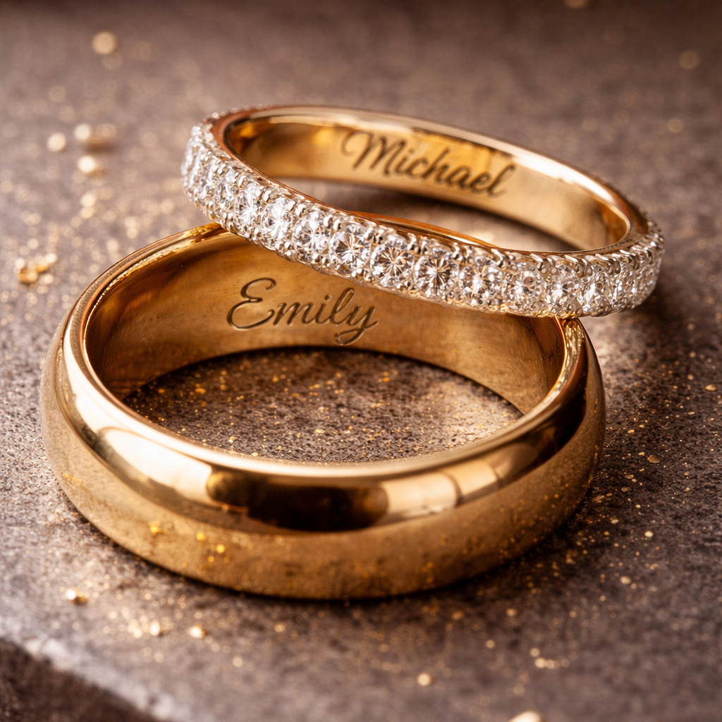 Jewellery Hand engraving for wedding bands by Geretti Sablon