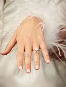 luxury engagement ring Emerald cut diamond custom made Geretti Sablon