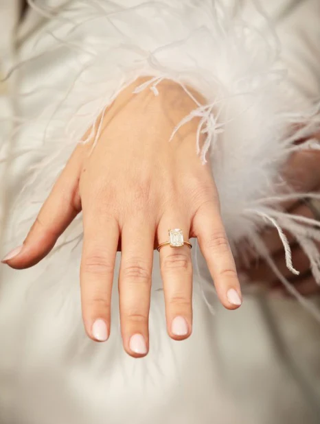 luxury engagement ring Emerald cut diamond custom made Geretti Sablon